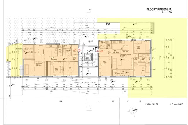 NOVOGRADNJA, U BLIZINI SUPERNOVE BUZIN, TROSOBAN STAN U PRIZEMLJU 82,94m2, 2400,00 EUR/M2